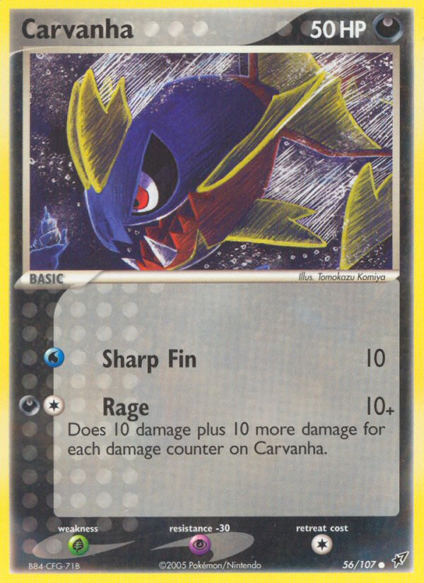 Carvanha (56/107) [EX: Deoxys] | Exor Games New Glasgow