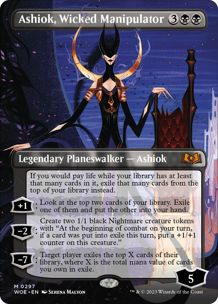 Ashiok, Wicked Manipulator (Borderless Alternate Art) [Wilds of Eldraine] | Exor Games New Glasgow