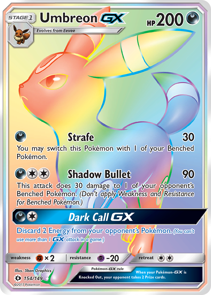 Umbreon GX (154/149) [Sun & Moon: Base Set] | Exor Games New Glasgow