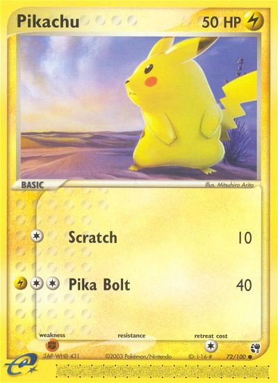 Pikachu (72/100) [EX: Sandstorm] | Exor Games New Glasgow