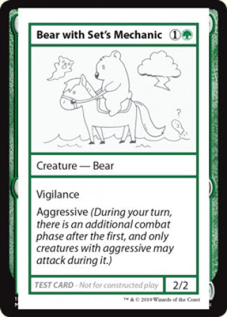 Bear with Set's Mechanic (2021 Edition) [Mystery Booster Playtest Cards] | Exor Games New Glasgow