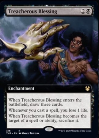 Treacherous Blessing (Extended Art) [Theros Beyond Death] | Exor Games New Glasgow