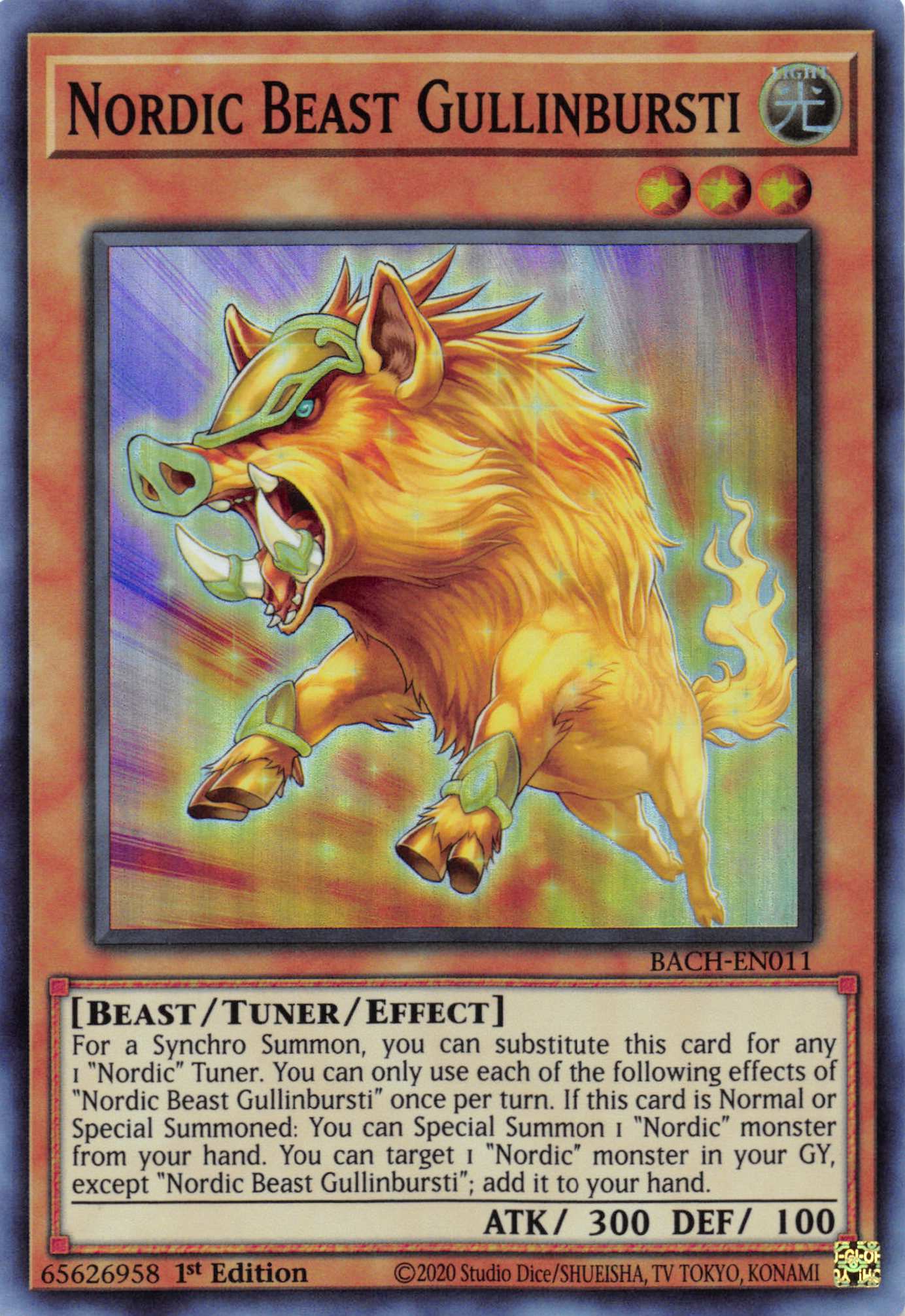 Nordic Beast Gullinbursti [BACH-EN011] Super Rare | Exor Games New Glasgow