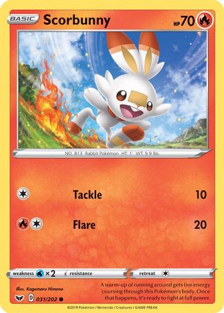 Scorbunny (031/202) (Premium Collection) [Sword & Shield: Base Set] | Exor Games New Glasgow