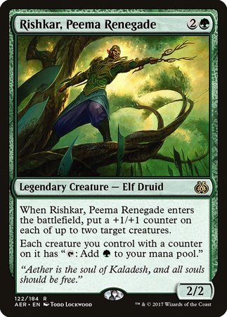 Rishkar, Peema Renegade [Aether Revolt] | Exor Games New Glasgow