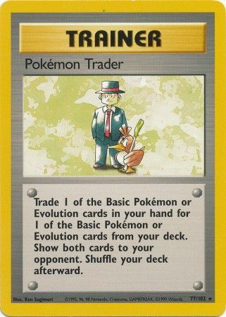 Pokemon Trader (77/102) [Base Set Unlimited] | Exor Games New Glasgow