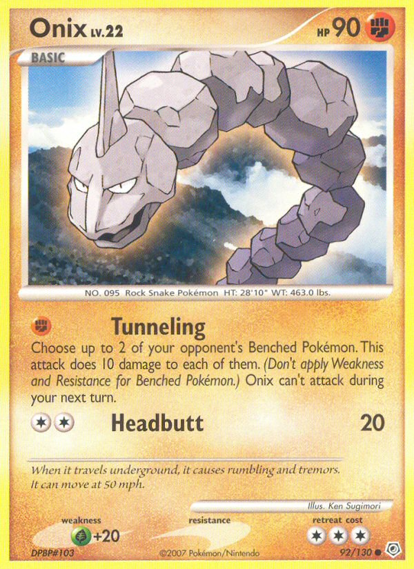 Onix (92/130) [Diamond & Pearl: Base Set] | Exor Games New Glasgow