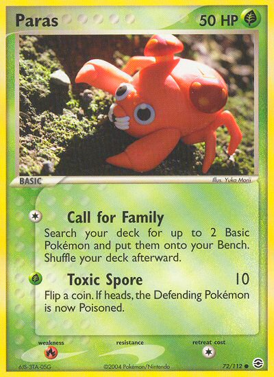 Paras (72/112) [EX: FireRed & LeafGreen] | Exor Games New Glasgow