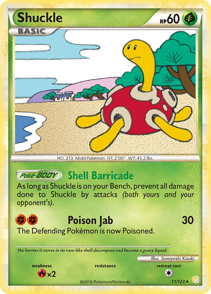 Shuckle (11/123) [HeartGold & SoulSilver: Base Set] | Exor Games New Glasgow