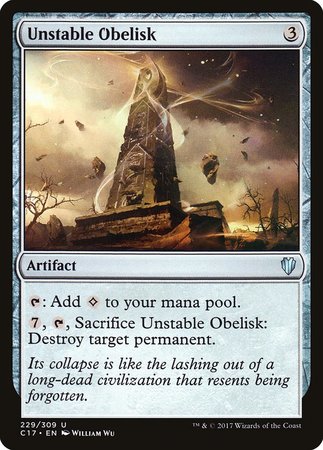 Unstable Obelisk [Commander 2017] | Exor Games New Glasgow