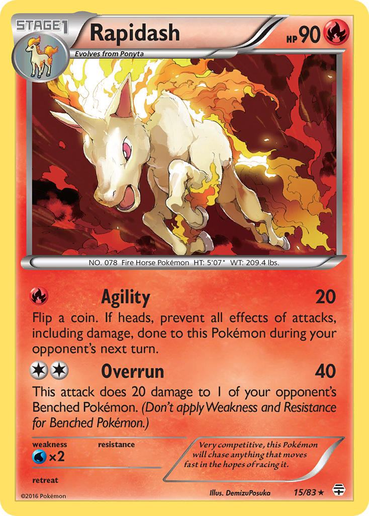 Rapidash (15/83) [XY: Generations] | Exor Games New Glasgow