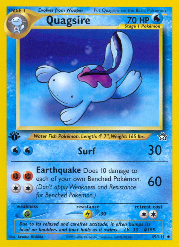 Quagsire (45/111) [Neo Genesis 1st Edition] | Exor Games New Glasgow