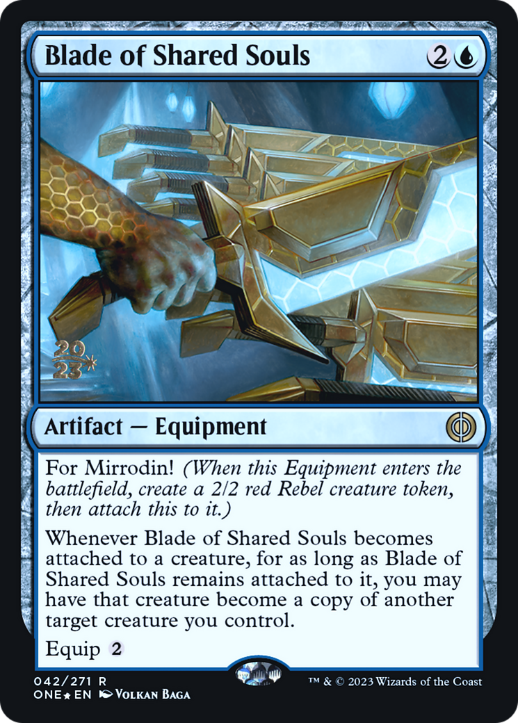 Blade of Shared Souls [Phyrexia: All Will Be One Prerelease Promos] | Exor Games New Glasgow