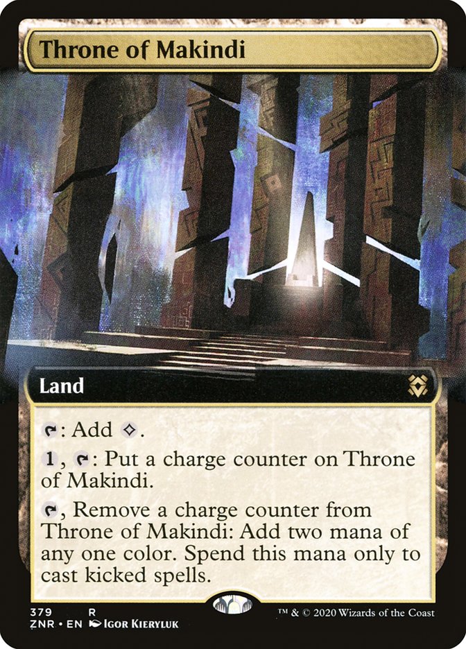 Throne of Makindi (Extended Art) [Zendikar Rising] | Exor Games New Glasgow