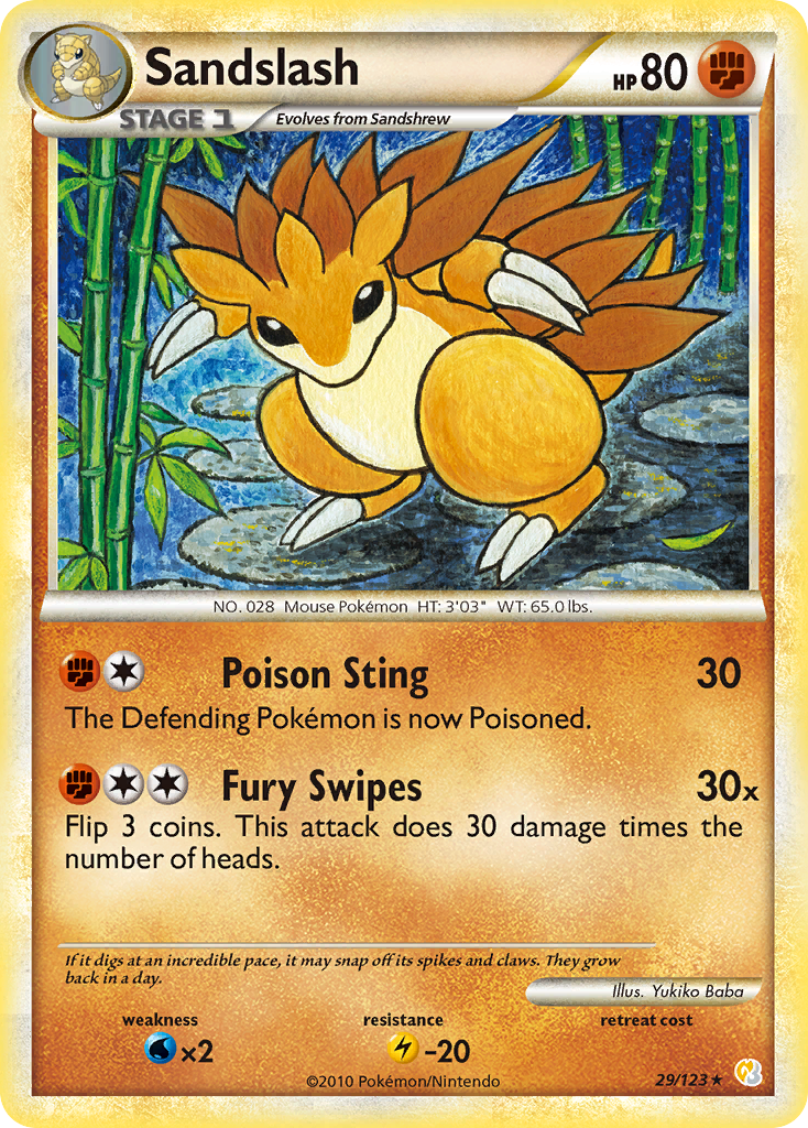 Sandslash (29/123) [HeartGold & SoulSilver: Base Set] | Exor Games New Glasgow