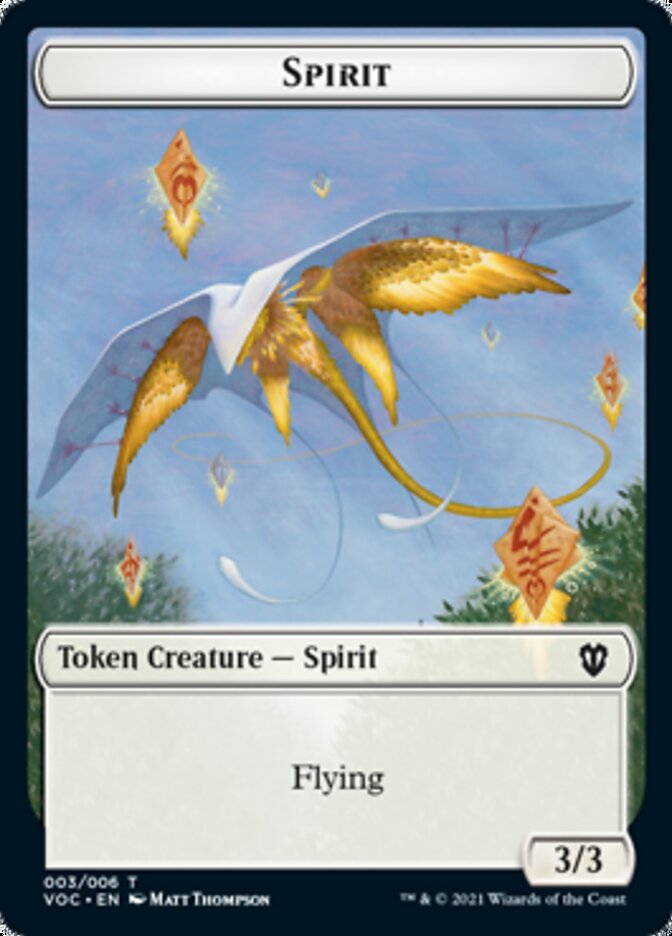 Spirit (003) // Thopter Double-sided Token [Innistrad: Crimson Vow Commander Tokens] | Exor Games New Glasgow