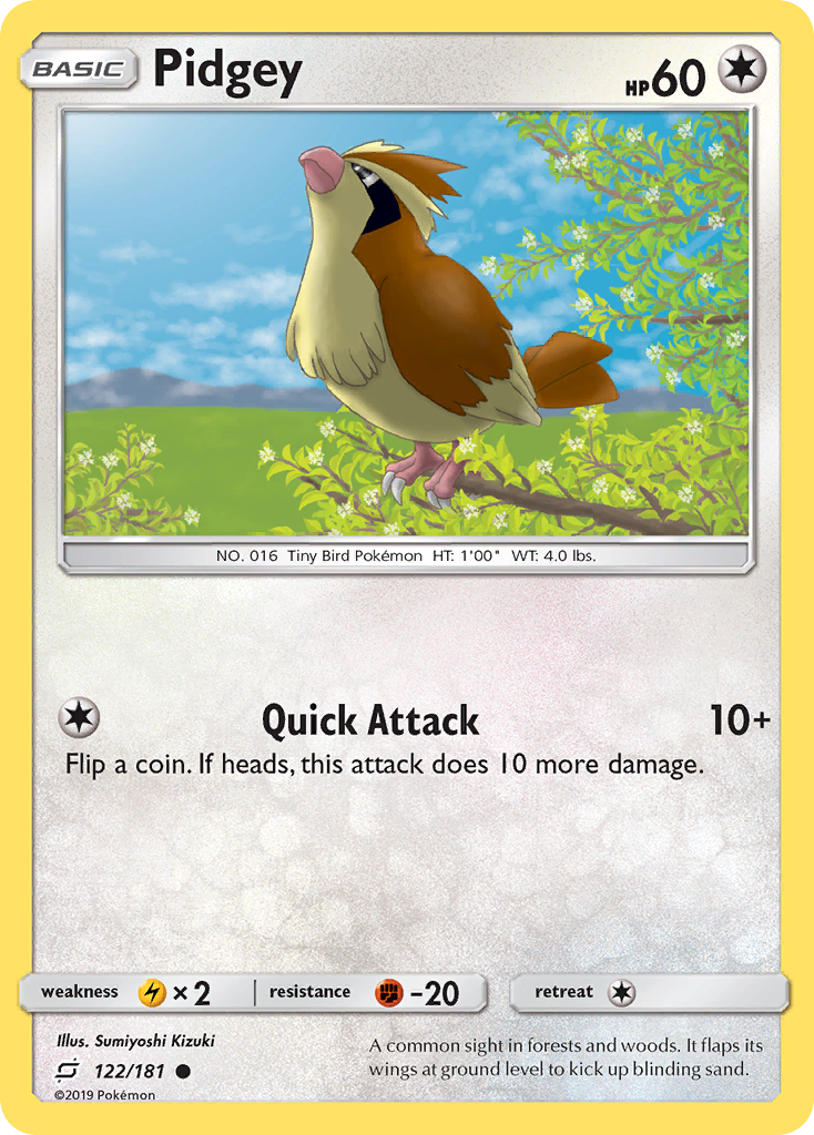 Pidgey (122/181) [Sun & Moon: Team Up] | Exor Games New Glasgow