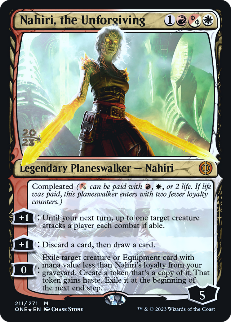 Nahiri, the Unforgiving [Phyrexia: All Will Be One Prerelease Promos] | Exor Games New Glasgow