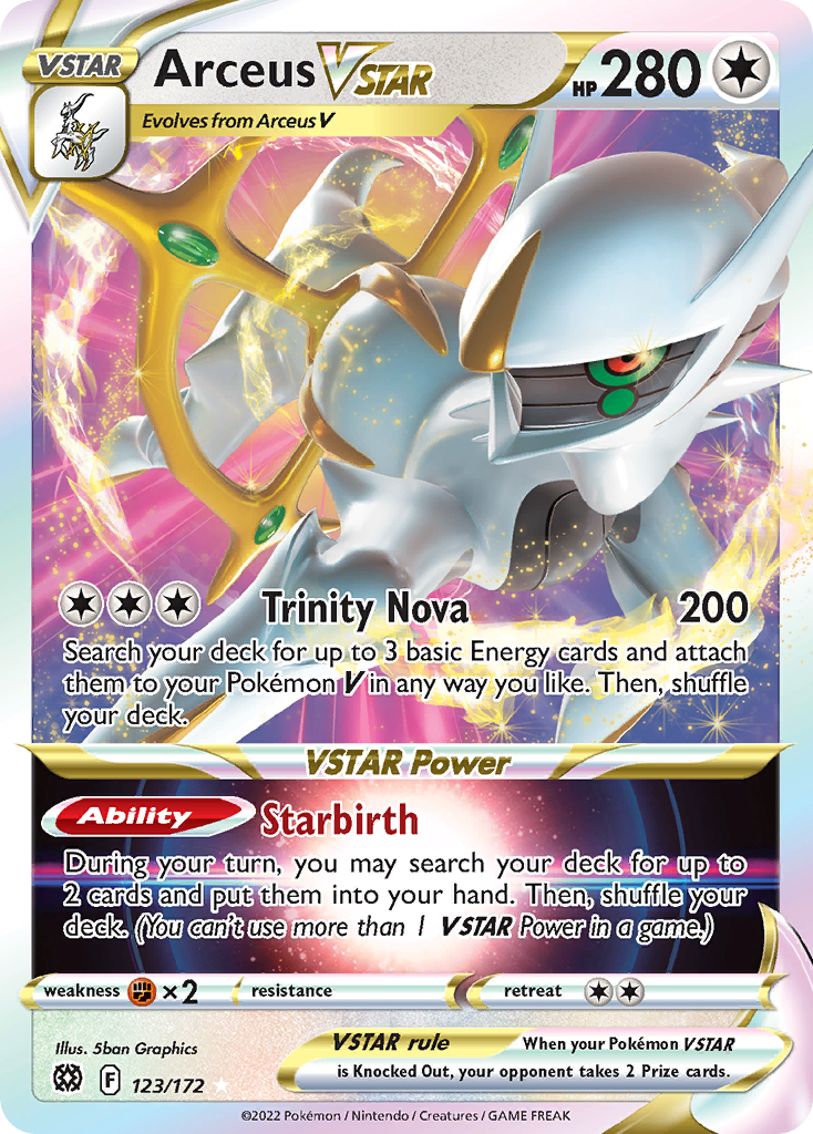 Arceus VSTAR (123/172) (Metal Card) [Sword & Shield: Brilliant Stars] | Exor Games New Glasgow