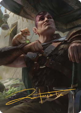 Minsc & Boo, Timeless Heroes Art Card (38) (Gold-Stamped Signature) [Commander Legends: Battle for Baldur's Gate Art Series] | Exor Games New Glasgow