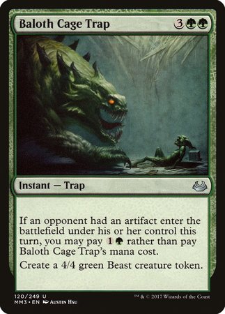 Baloth Cage Trap [Modern Masters 2017] | Exor Games New Glasgow