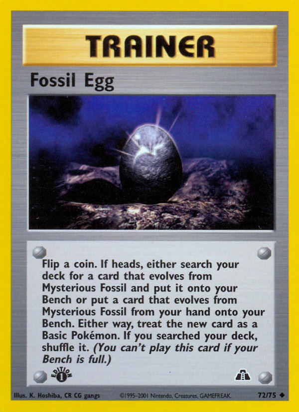 Fossil Egg (72/75) [Neo Discovery 1st Edition] | Exor Games New Glasgow