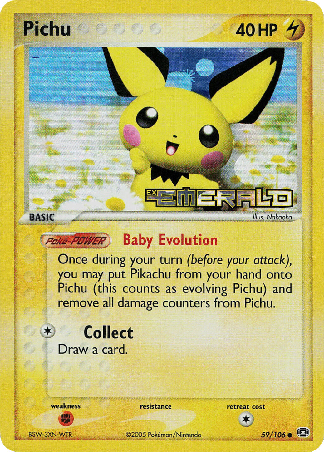 Pichu (59/106) (Stamped) [EX: Emerald] | Exor Games New Glasgow