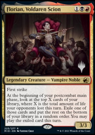 Florian, Voldaren Scion (Promo Pack) [Innistrad: Midnight Hunt Promos] | Exor Games New Glasgow