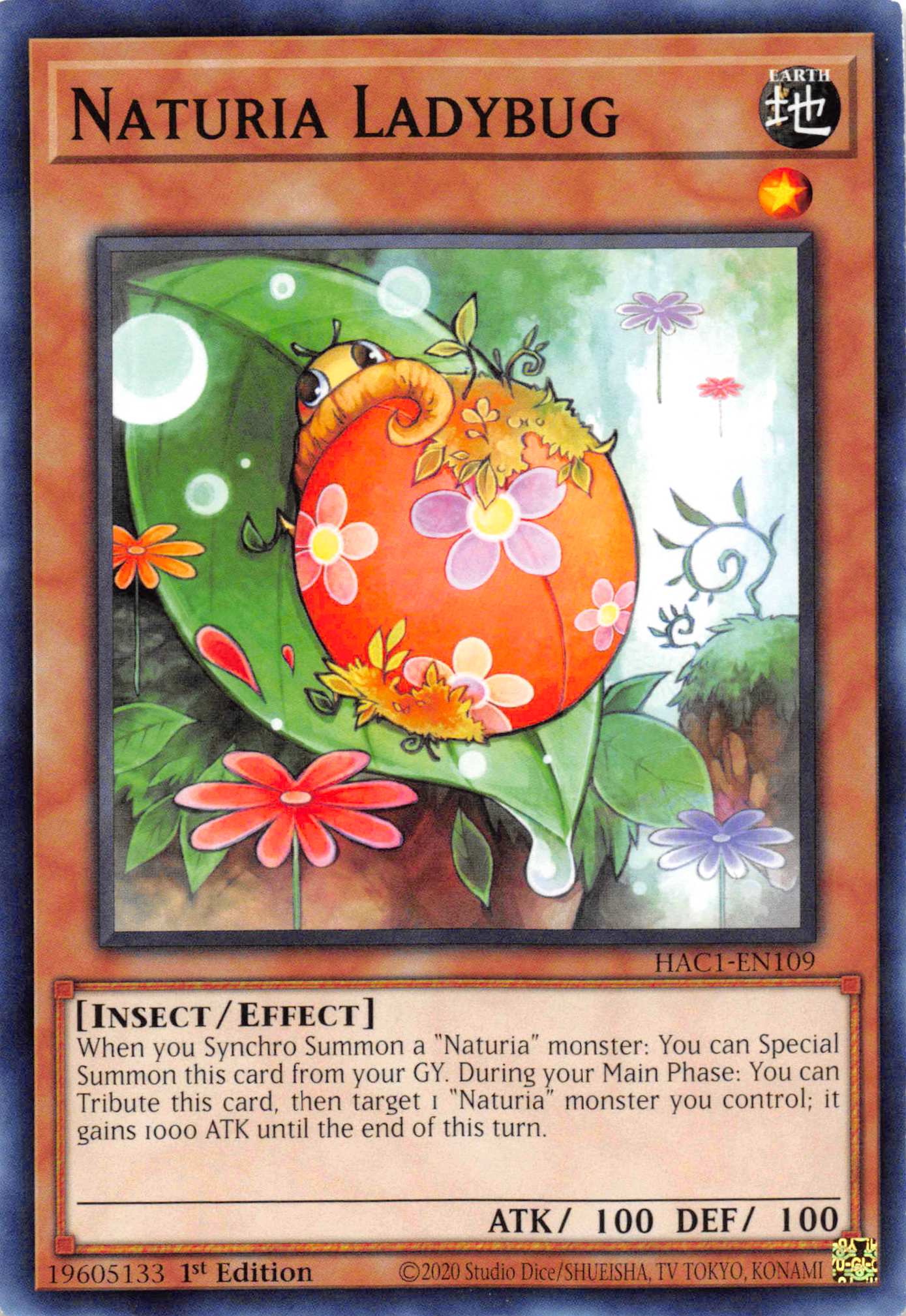 Naturia Ladybug (Duel Terminal) [HAC1-EN109] Parallel Rare | Exor Games New Glasgow