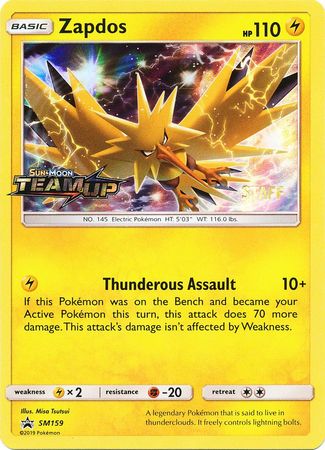 Zapdos (SM159) (Staff) [Sun & Moon: Black Star Promos] | Exor Games New Glasgow