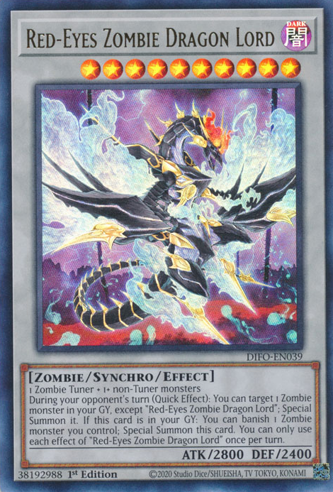 Red-Eyes Zombie Dragon Lord [DIFO-EN039] Ultra Rare | Exor Games New Glasgow