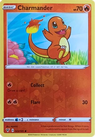 Charmander (023/185) (Reverse Cosmos Holo) [Sword & Shield: Vivid Voltage] | Exor Games New Glasgow