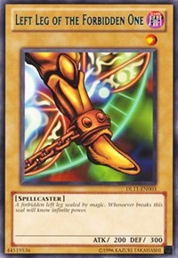 Left Leg of the Forbidden One (Blue) [DL11-EN003] Rare | Exor Games New Glasgow