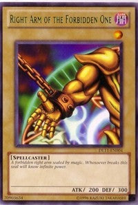 Right Arm of the Forbidden One (Green) [DL11-EN004] Rare | Exor Games New Glasgow