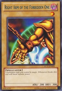 Right Arm of the Forbidden One (Blue) [DL11-EN004] Rare | Exor Games New Glasgow