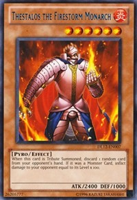 Thestalos the Firestorm Monarch (Blue) [DL12-EN007] Rare | Exor Games New Glasgow