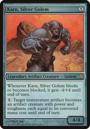 Karn, Silver Golem (Commander's Arsenal) [Commander's Arsenal Oversized] | Exor Games New Glasgow