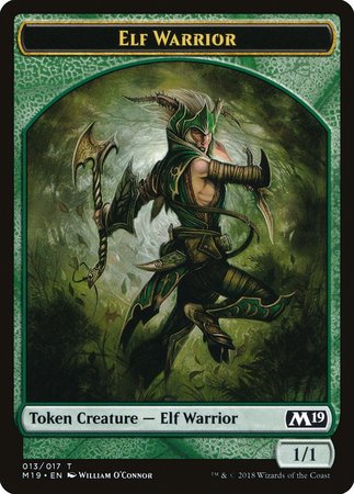 Elf Warrior Token [Core Set 2019 Tokens] | Exor Games New Glasgow