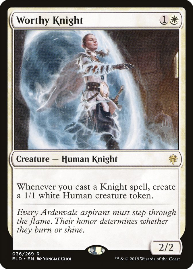 Worthy Knight (Promo Pack) [Throne of Eldraine Promos] | Exor Games New Glasgow