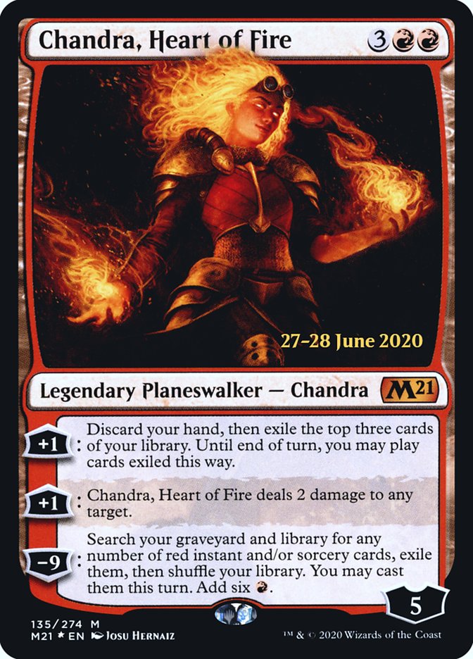 Chandra, Heart of Fire  [Core Set 2021 Prerelease Promos] | Exor Games New Glasgow