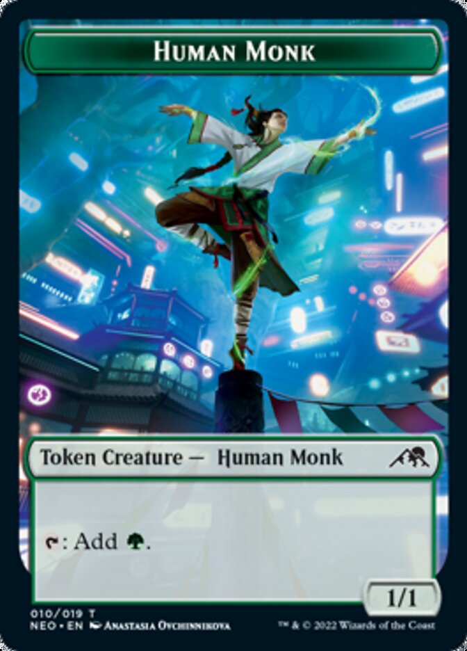 Human Monk Token [Kamigawa: Neon Dynasty Tokens] | Exor Games New Glasgow