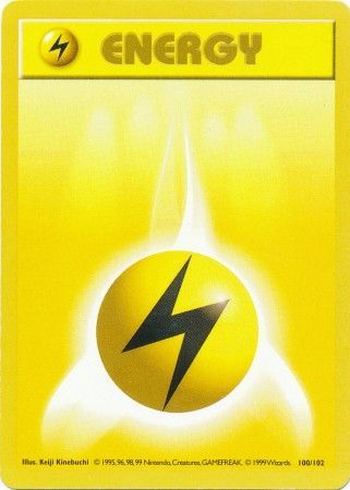 Lightning Energy (100/102) [Base Set Shadowless Unlimited] | Exor Games New Glasgow