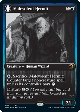 Malevolent Hermit // Benevolent Geist [Innistrad: Double Feature] | Exor Games New Glasgow