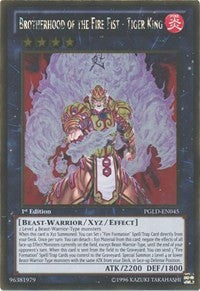 Brotherhood of the Fire Fist - Tiger King [PGLD-EN045] Gold Rare | Exor Games New Glasgow