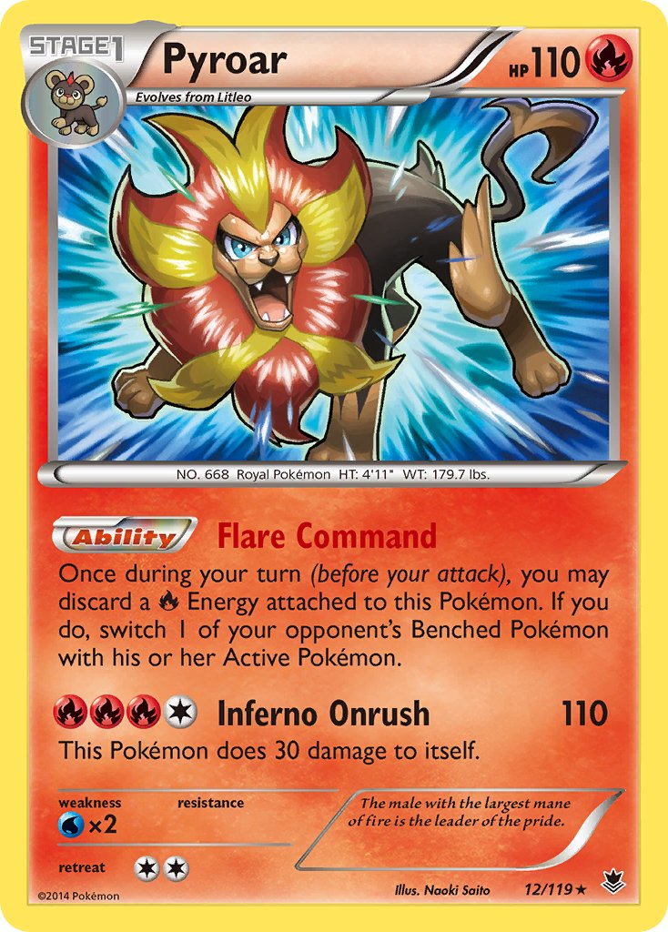 Pyroar (12/119) (Theme Deck Exclusive) [XY: Phantom Forces] | Exor Games New Glasgow