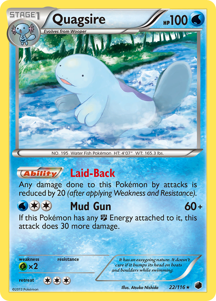 Quagsire (22/116) [Black & White: Plasma Freeze] | Exor Games New Glasgow