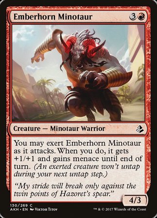 Emberhorn Minotaur [Amonkhet] | Exor Games New Glasgow