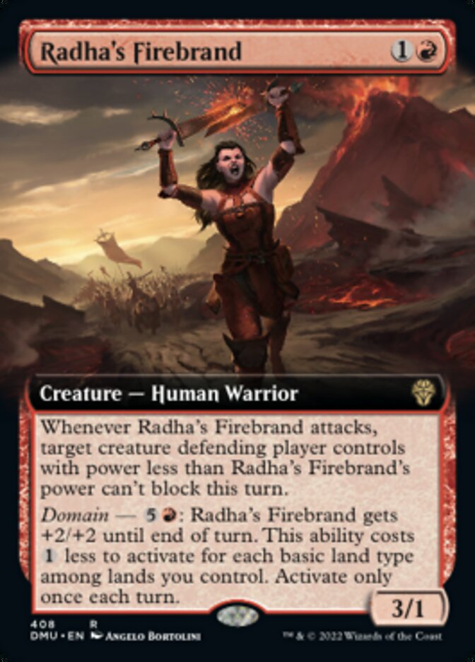 Radha's Firebrand (Extended Art) [Dominaria United] | Exor Games New Glasgow