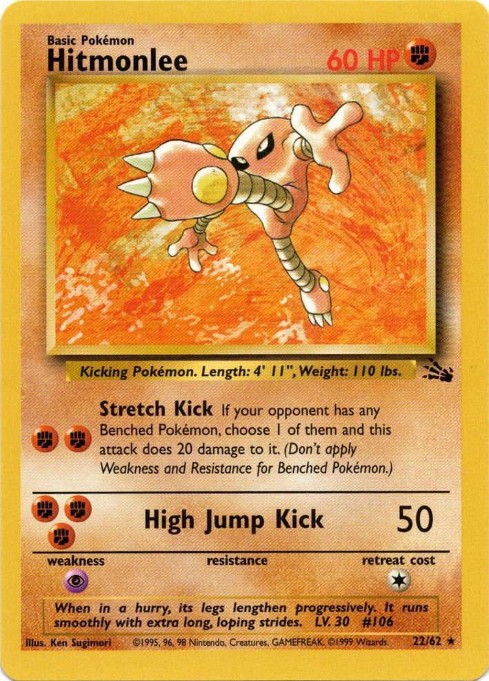 Hitmonlee (22/62) [Fossil Unlimited] | Exor Games New Glasgow