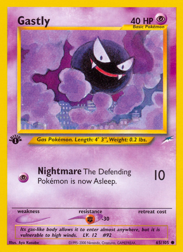 Gastly (65/105) [Neo Destiny 1st Edition] | Exor Games New Glasgow